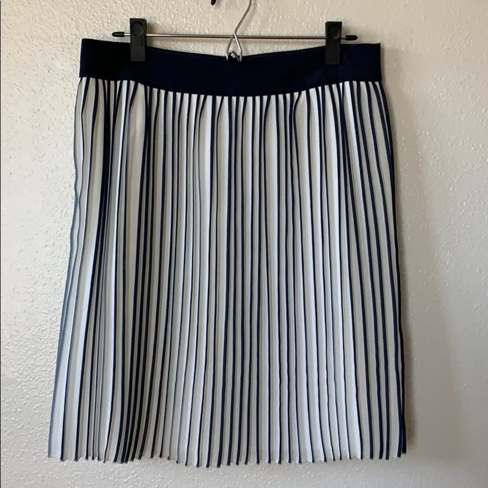 J. Crew Navy blue striped skirt, NWOT